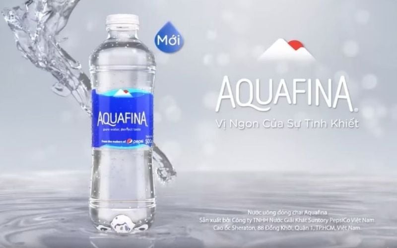 Thiết kế chai mới của nước AQUAFINA 500ml nhỏ gọn và dễ cầm nắm
